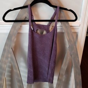 Purple American Eagle Crop Top